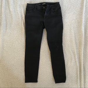LOFT curvy skinny black mid rise jeans